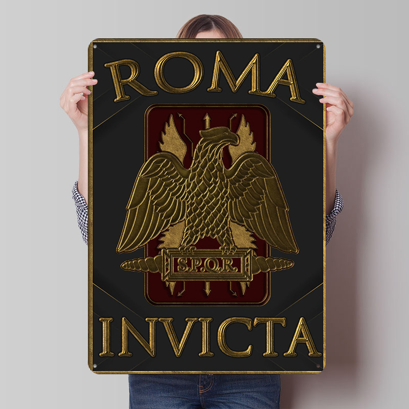 Retro Gaming Empire - Placa de Metal SPQR Roma Invicta