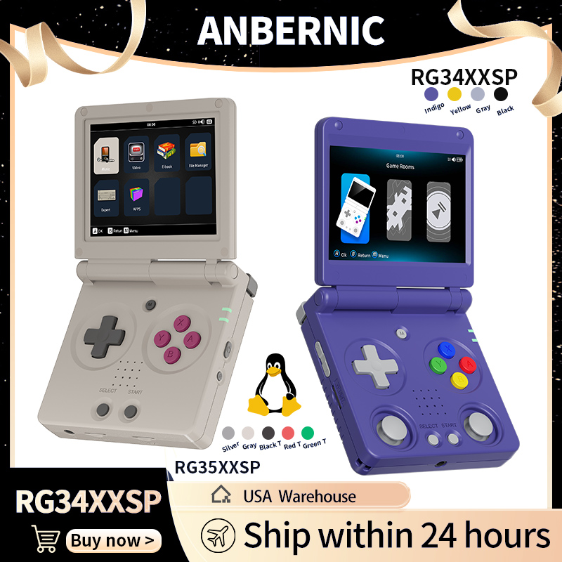 Retro Gaming Play Zone - Anbernic RG34XXSP RG35XXSP Flip Console de