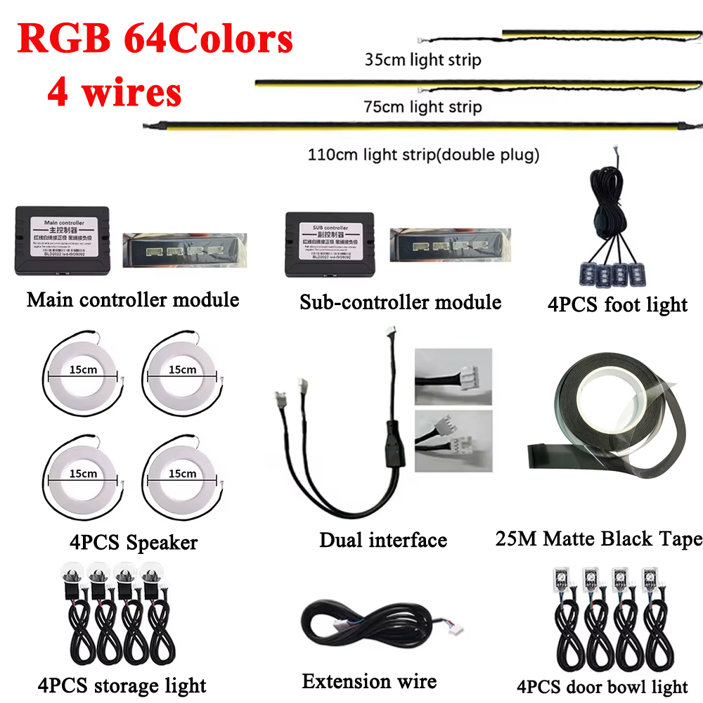Controller Extension Cord - Kit de luz ambiente para carro,
