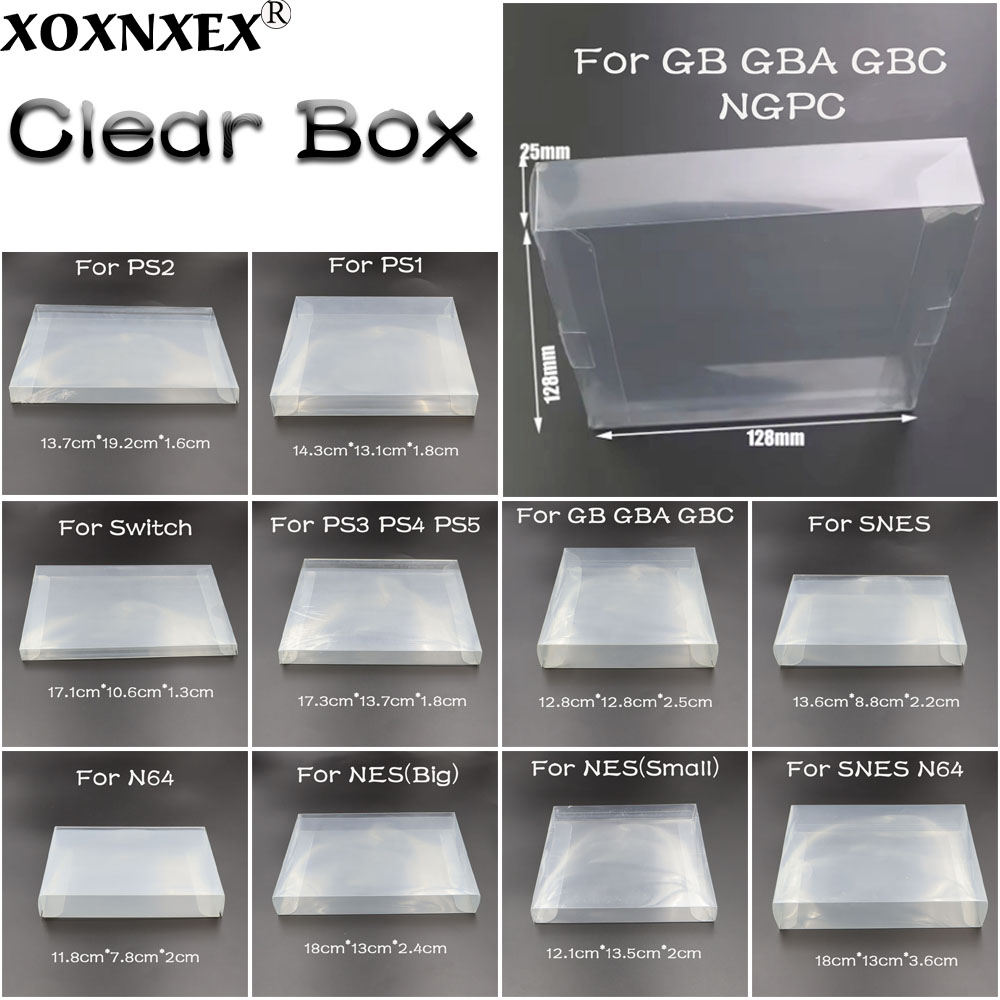 Game Cartridge Case - Protetor Transparente para Caixa de Jogos,