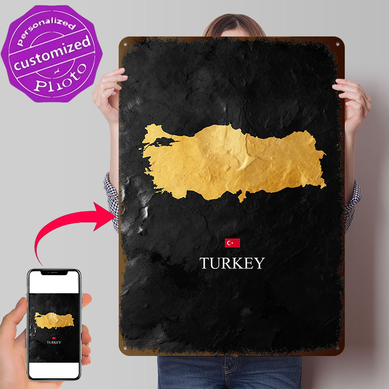 Background Retro Gaming - Mapa da Turquia Dourado em Fundo