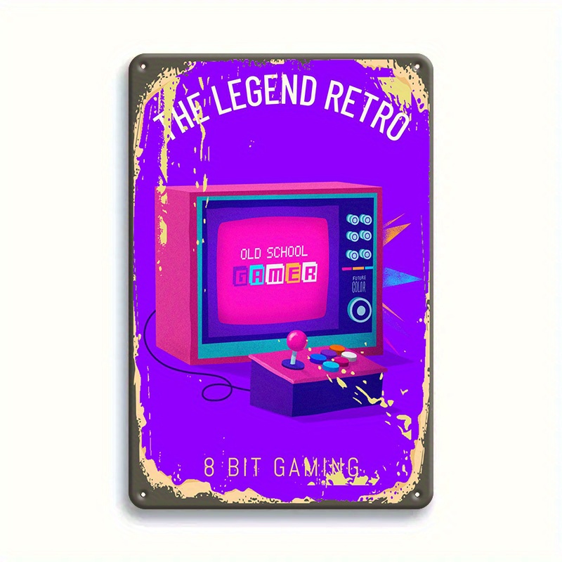 Retro Gaming Us - Placa Decorativa de Metal Retro 8