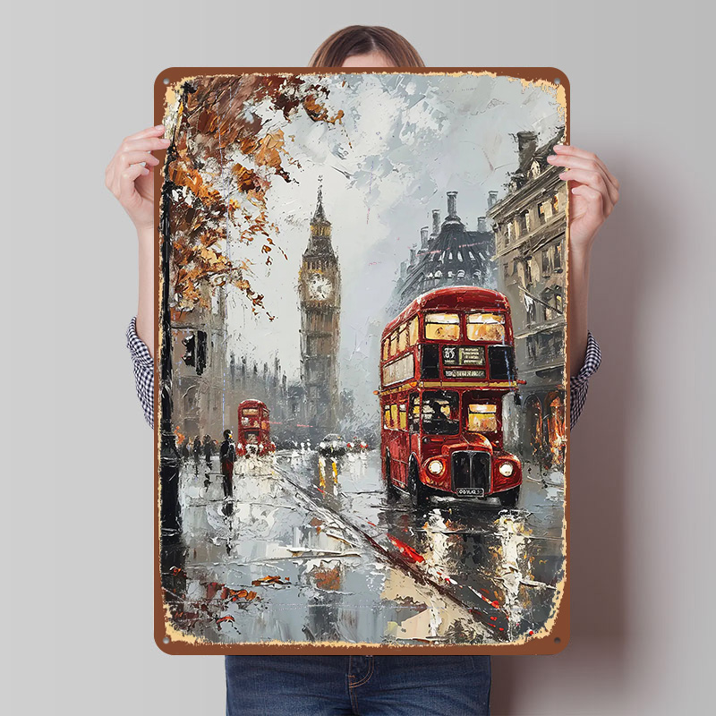Retro Gaming In London - Pôster de Metal Personalizado com Tema