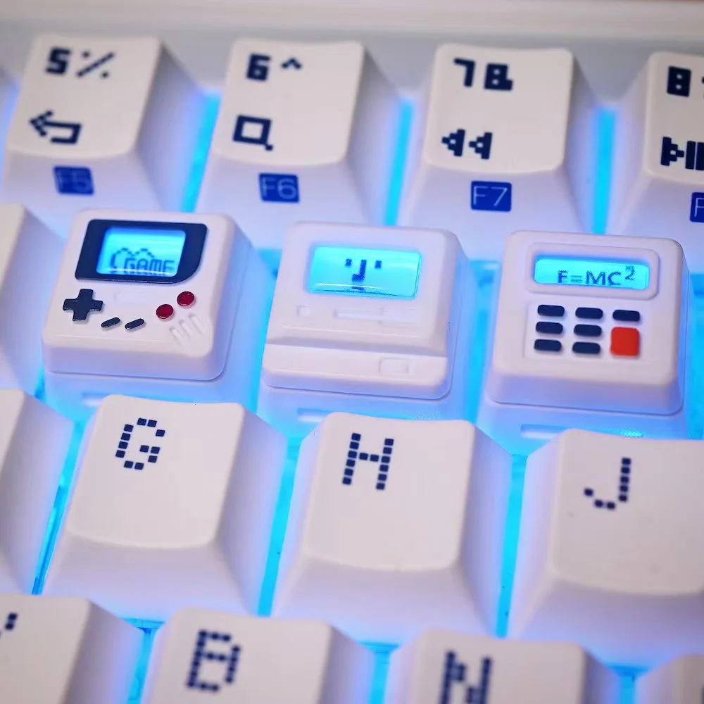 Retro Gaming Machine - Conjunto de Teclas Criativas Retro Transparentes