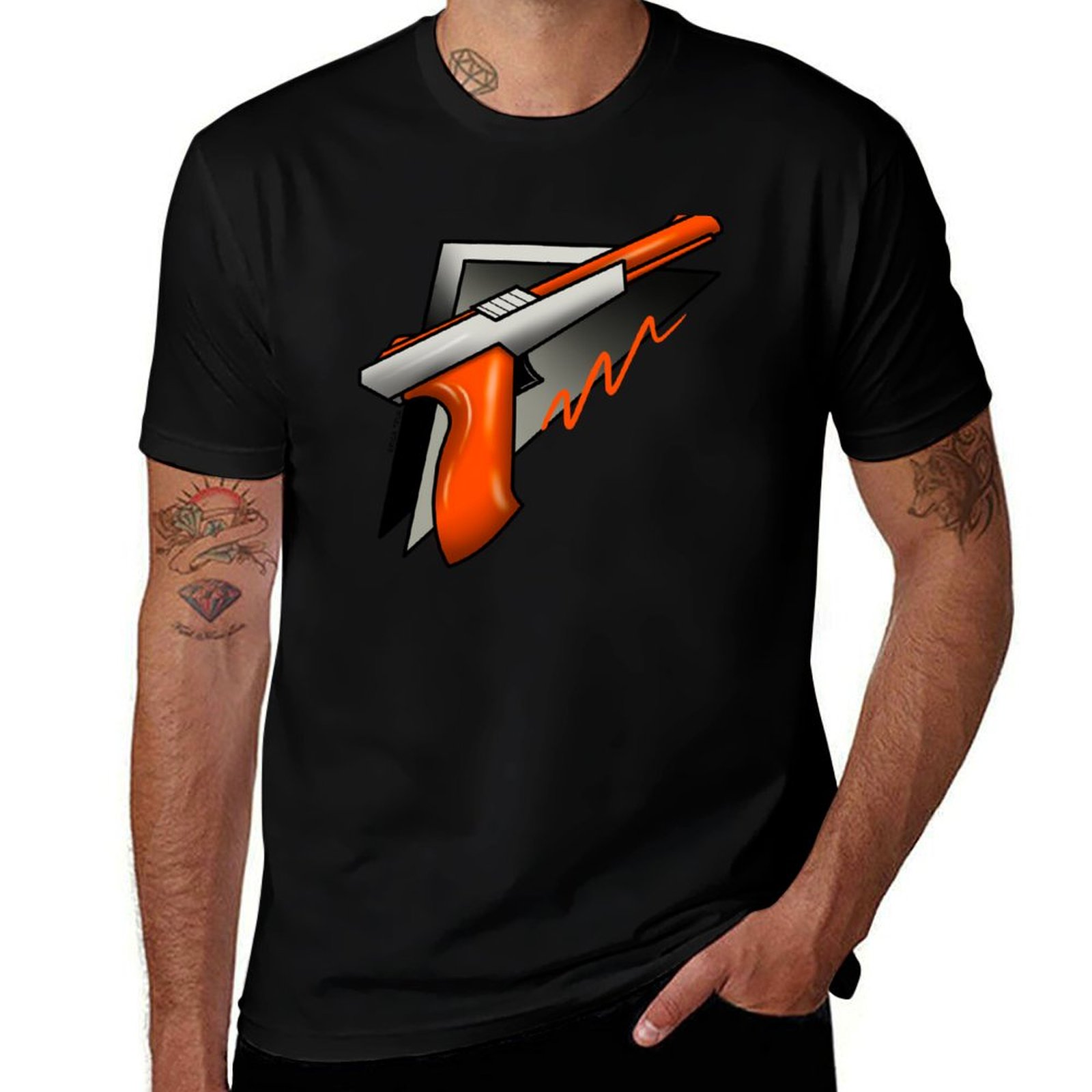 Retro Gaming Light Gun - Camiseta Vintage Retrô dos Anos 80