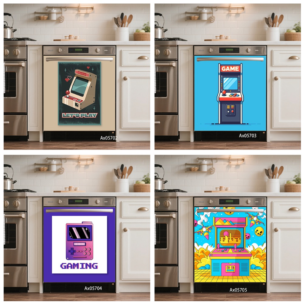 Retro Gaming Machine - Adesivo Decorativo Retrô Pixel dos Anos
