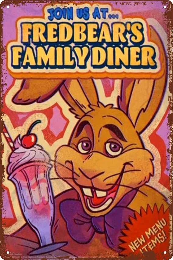 Retro Gaming Us - Fnaf-fredbears família diner pizza 2 cartaz