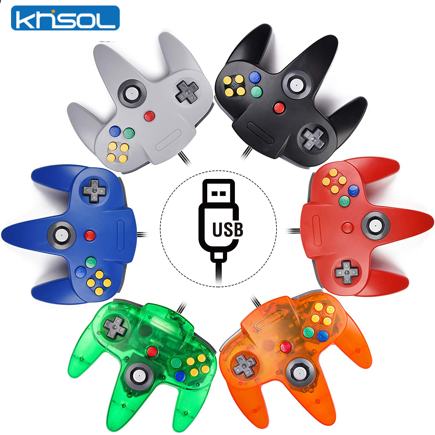 Retro Gaming Nook - N64 controlador clássico usb com fio