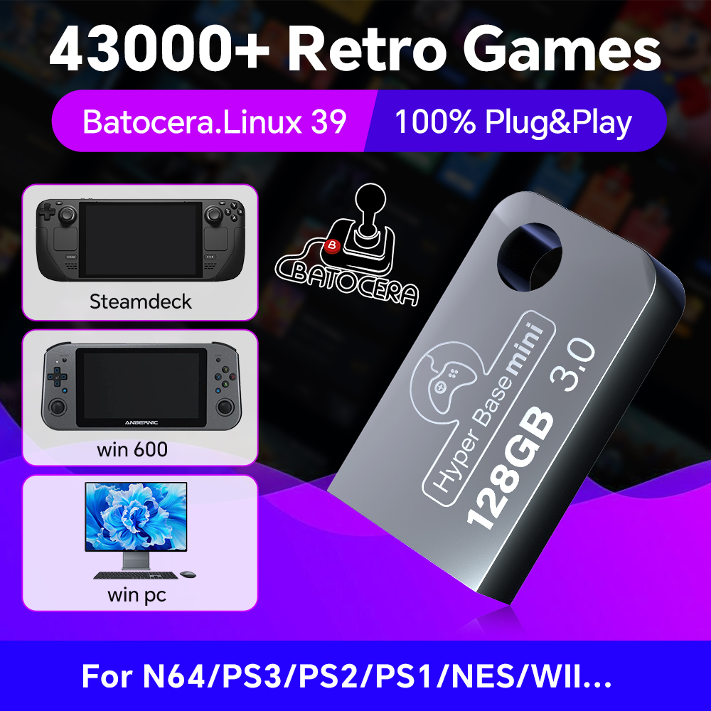 Retro Gaming Machine - Batocera 128g usb flash drive para