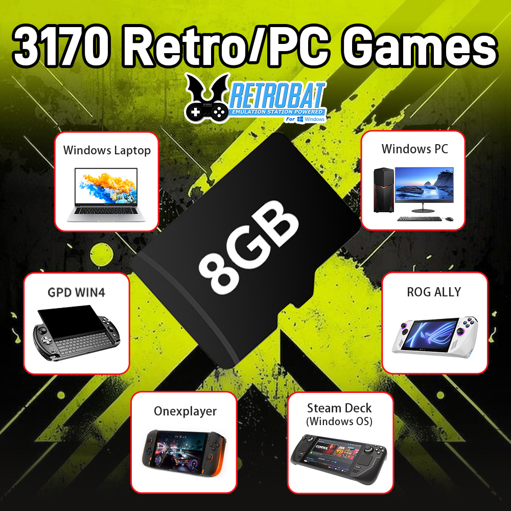 Retro Gaming Nook - Cartão tf de jogo de 8gb