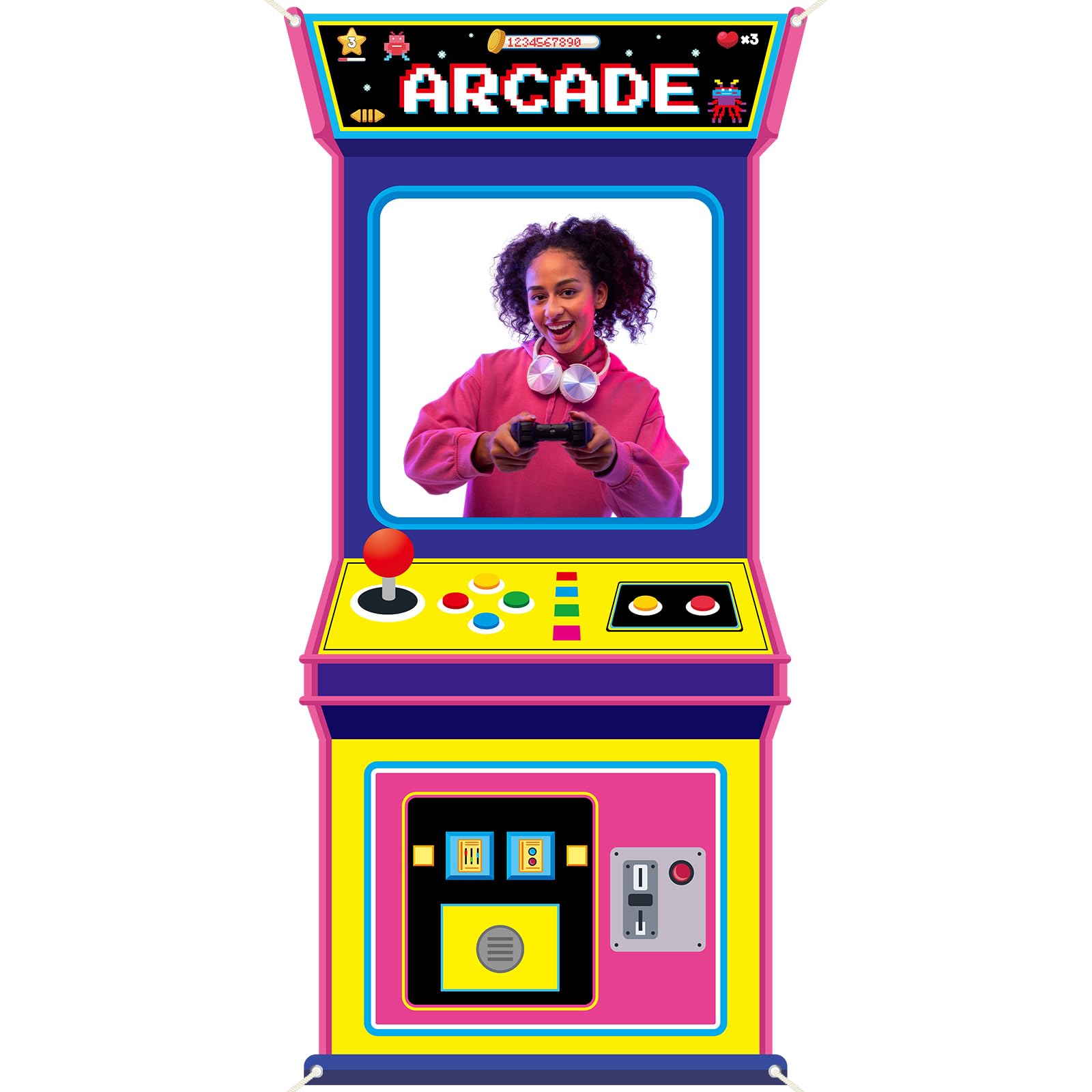 Fundo Fotográfico de Tecido co - Background Retro Gaming avaliação e preço
