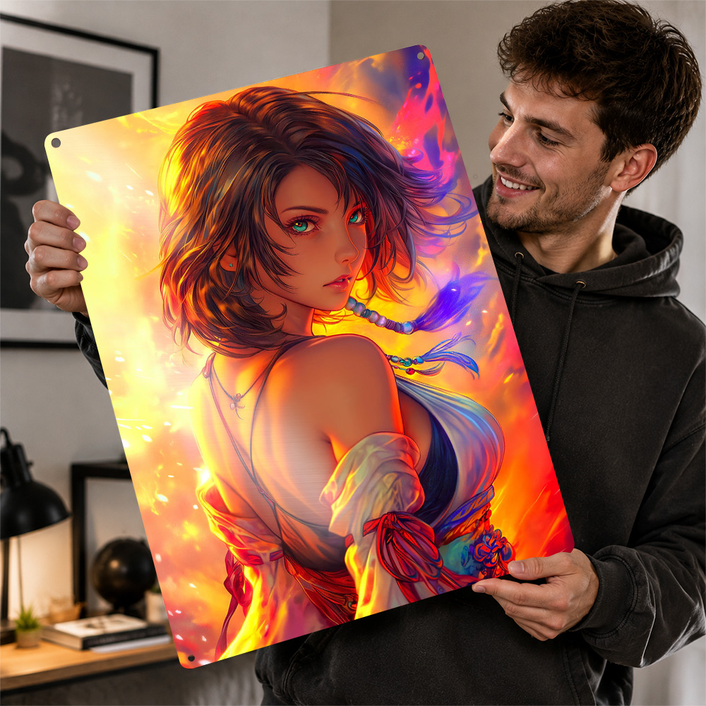 Pôster de Garota Anime com Fun - Background Retro Gaming avaliação e preço