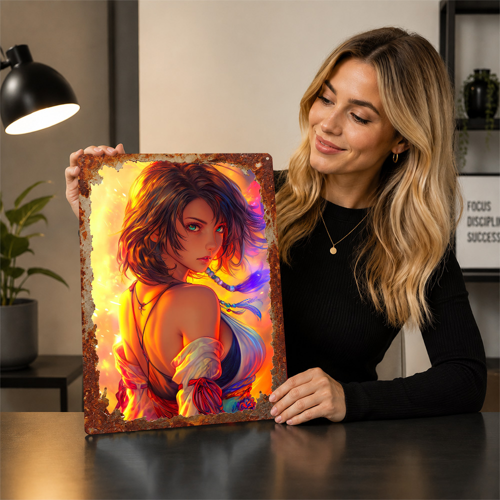 Pôster de Garota Anime com Fun - Background Retro Gaming avaliação e preço