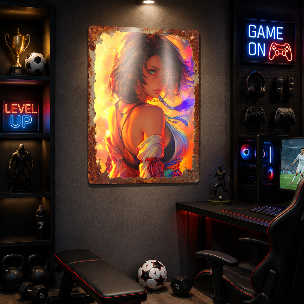 Pôster de Garota Anime com Fun - Background Retro Gaming avaliação e preço