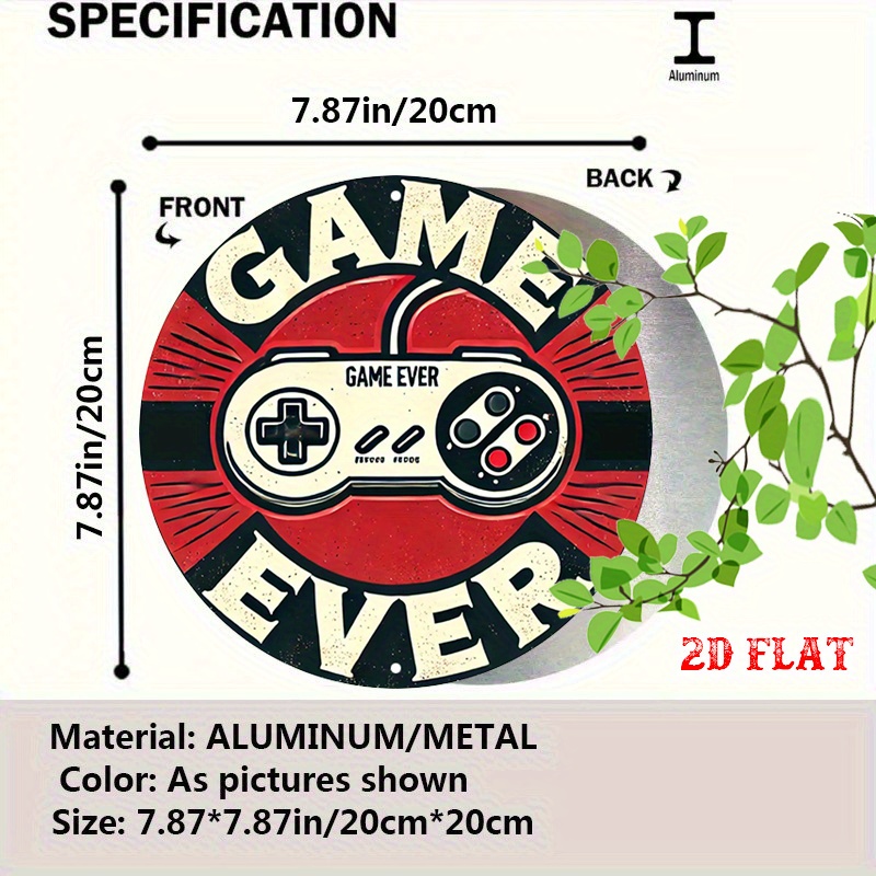 Placa de Alumínio Redonda Retr - Retro Gaming Us avaliação e preço