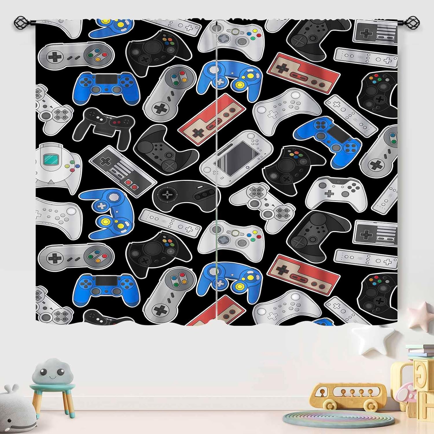 Cortinas com Estampa de Contro - Background Retro Gaming avaliação e preço