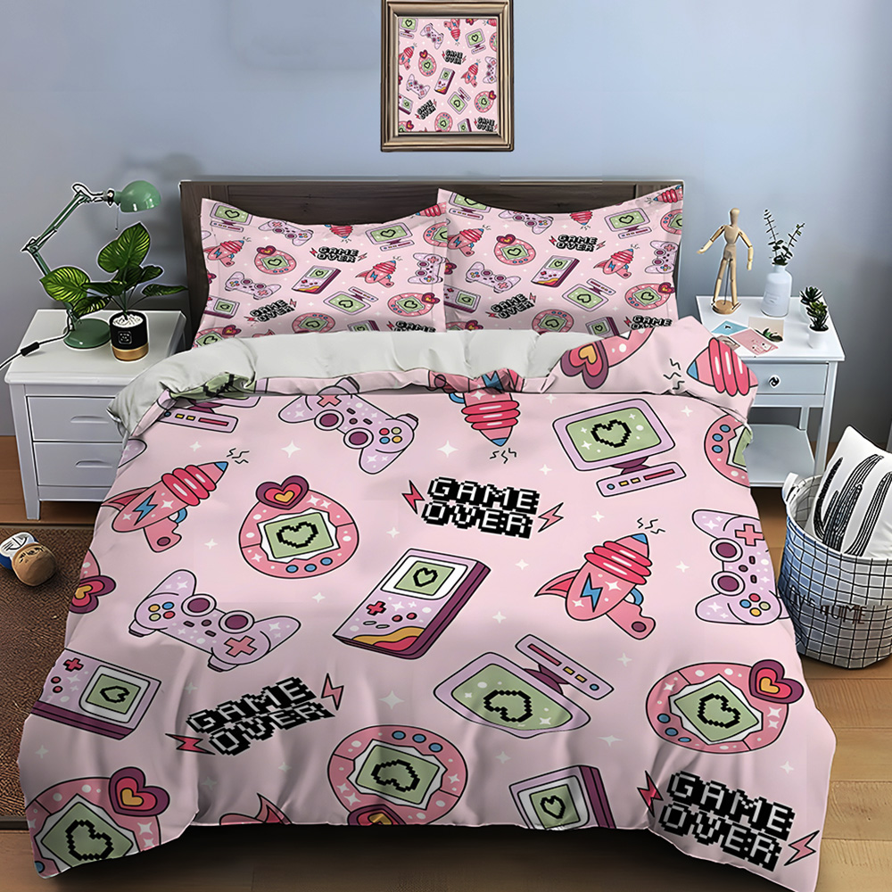 Conjunto de Cama com Ícones de - Background Retro Gaming avaliação e preço